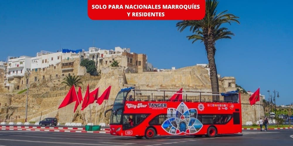 Bus Turístico de Tánger – Hop on Hop Off <br> Ticket 48 horas (Solo nacionales y residentes)